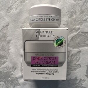 Advanced Clinicals Dark Circle Eye‎ Cream Collagen Peptide Vitamin E 1 fl oz